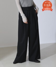 バックル 2タック ワイドパンツ