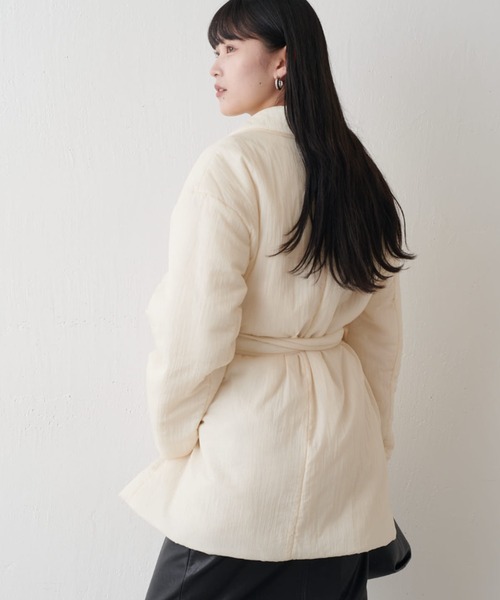 Lui's(ルイス)の「キルティングミドルコート(その他アウター・レディース・アイボリー/ブラック/モカ・FREE)」の7枚目の写真