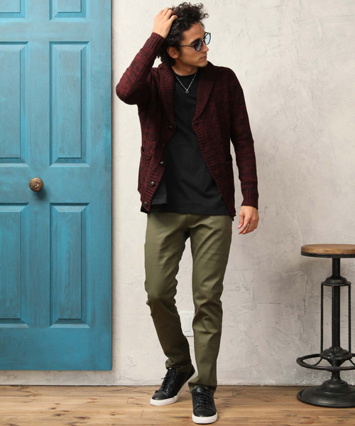 ARCADE(アーケード)の「ショールカラー ケーブル編みニット カーディガン(カーディガン/ボレロ・メンズ・ブラックミックス/ベージュ/ミックスグレー/ワイン/ブラック・L/LL/M)」の14枚目の写真