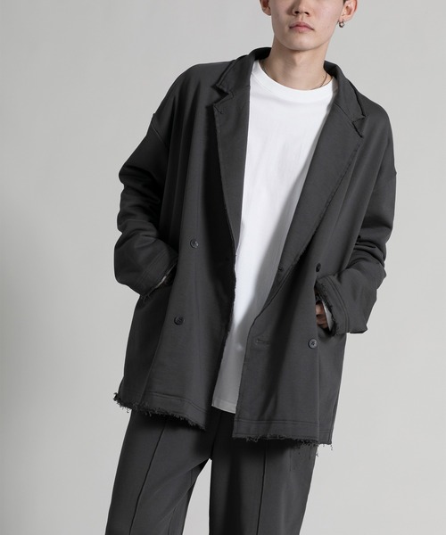 aimoha（アイモハ）の「【aimoha neo】Oversized Double-breasted Blazer（テーラードジャケット・メンズ・ブラウン/ダークグレー・MEDIUM/LARGE/X-LARGE）」の5枚目の写真