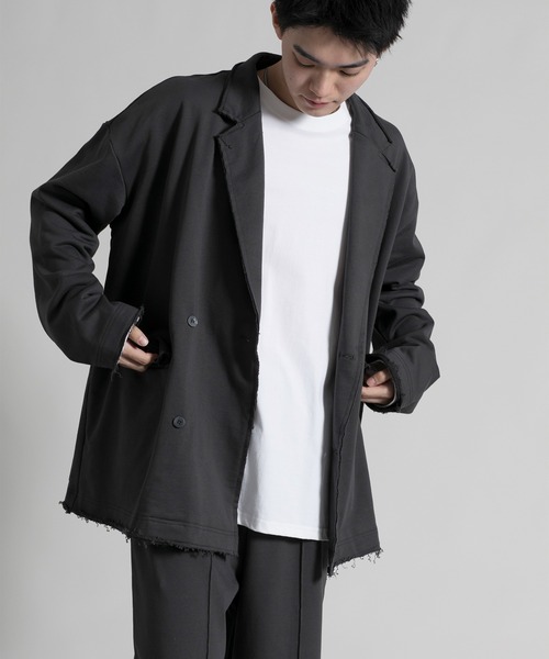 aimoha（アイモハ）の「【aimoha neo】Oversized Double-breasted Blazer（テーラードジャケット・メンズ・ブラウン/ダークグレー・MEDIUM/LARGE/X-LARGE）」の7枚目の写真