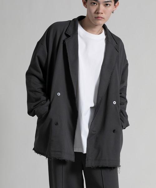 aimoha（アイモハ）の「【aimoha neo】Oversized Double-breasted Blazer（テーラードジャケット・メンズ・ブラウン/ダークグレー・MEDIUM/LARGE/X-LARGE）」の10枚目の写真