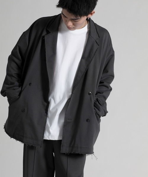 aimoha（アイモハ）の「【aimoha neo】Oversized Double-breasted Blazer（テーラードジャケット・メンズ・ブラウン/ダークグレー・MEDIUM/LARGE/X-LARGE）」の11枚目の写真
