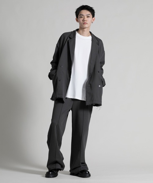 aimoha（アイモハ）の「【aimoha neo】Oversized Double-breasted Blazer（テーラードジャケット・メンズ・ブラウン/ダークグレー・MEDIUM/LARGE/X-LARGE）」の12枚目の写真