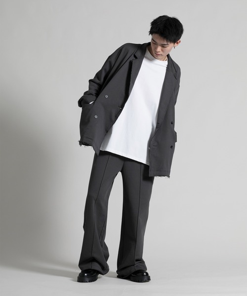 aimoha（アイモハ）の「【aimoha neo】Oversized Double-breasted Blazer（テーラードジャケット・メンズ・ブラウン/ダークグレー・MEDIUM/LARGE/X-LARGE）」の13枚目の写真