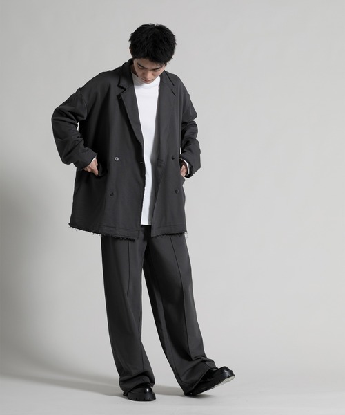 aimoha（アイモハ）の「【aimoha neo】Oversized Double-breasted Blazer（テーラードジャケット・メンズ・ブラウン/ダークグレー・MEDIUM/LARGE/X-LARGE）」の14枚目の写真