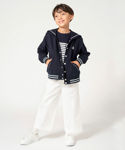 COMME CA ISM(コムサイズム)の「マリンテイスト ワイドパンツ(その他パンツ・キッズ・オフホワイト・110cm/120cm/130cm)」の2枚目の写真