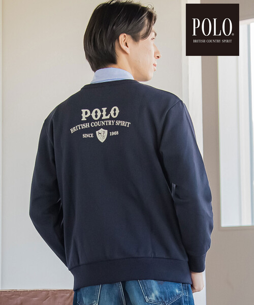 SLAP SLIP(スラップスリップ)の「【POLO BCS(ポロ・ビーシーエス)×SLAP SLIPコラボ】【お揃い】胸刺しゅうバックプリントトレーナー(スウェット・レディース・オフホワイト/ネイビー・FREE)」の2枚目の写真