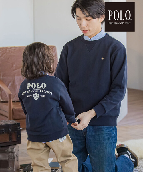 SLAP SLIP(スラップスリップ)の「【POLO BCS(ポロ・ビーシーエス)×SLAP SLIPコラボ】【お揃い】胸刺しゅうバックプリントトレーナー(スウェット・レディース・オフホワイト/ネイビー・FREE)」の4枚目の写真