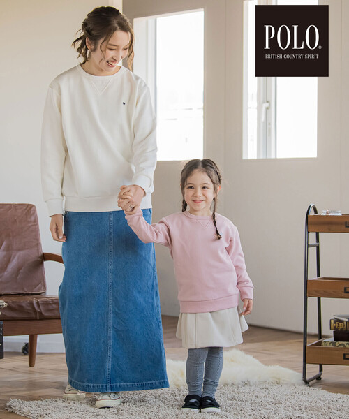 SLAP SLIP(スラップスリップ)の「【POLO BCS(ポロ・ビーシーエス)×SLAP SLIPコラボ】【お揃い】胸刺しゅうバックプリントトレーナー(スウェット・レディース・オフホワイト/ネイビー・FREE)」の5枚目の写真