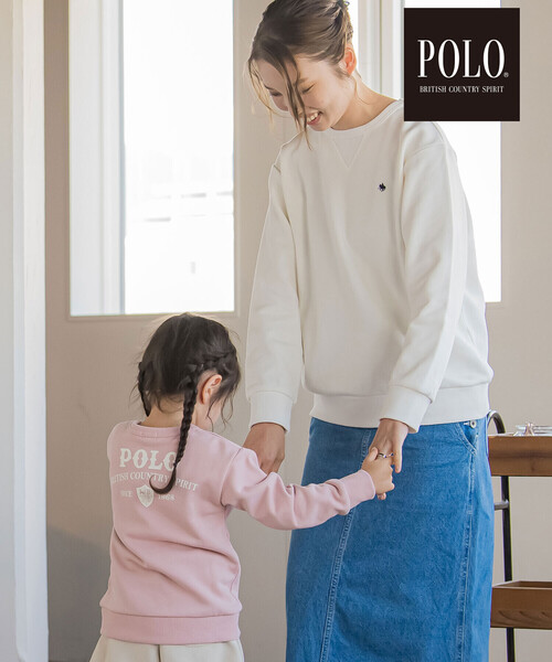 SLAP SLIP(スラップスリップ)の「【POLO BCS(ポロ・ビーシーエス)×SLAP SLIPコラボ】【お揃い】胸刺しゅうバックプリントトレーナー(スウェット・レディース・オフホワイト/ネイビー・FREE)」の6枚目の写真