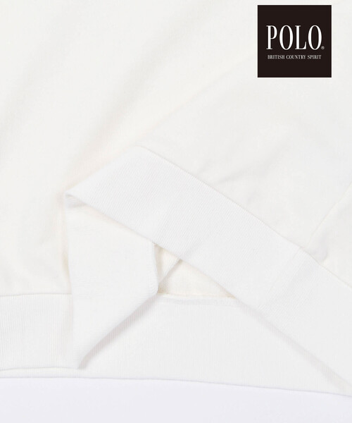 SLAP SLIP(スラップスリップ)の「【POLO BCS(ポロ・ビーシーエス)×SLAP SLIPコラボ】【お揃い】胸刺しゅうバックプリントトレーナー(スウェット・レディース・オフホワイト/ネイビー・FREE)」の11枚目の写真