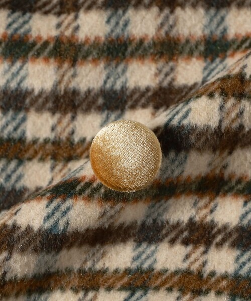 B:MING by BEAMS（ビーミングバイビームス）の「ファー襟 チェック柄 ダブル コート（100～140cm）（ダウンジャケット/コート・キッズ・ベージュ/ネイビー・110/120/130/140/100）」の20枚目の写真