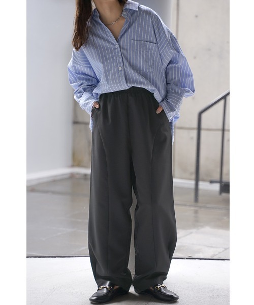 HUG.U（ハグユー）の「ワイドカーブパンツ（その他パンツ・レディース・カーキ/ライトブルー/ブラック/ライトベージュ/キャメル・FREE）」の19枚目の写真