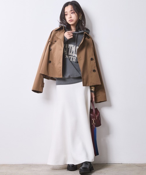 CHIC STYLE(シックスタイル)の「フレアロングニットスカート <大きいサイズ有>シックスタイル(スカート・レディース・ブラック/オフホワイト・M/L/LL/3L/4L/5L)」の12枚目の写真