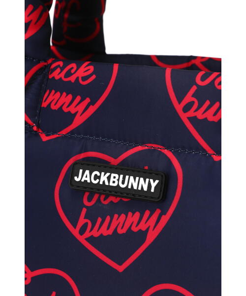 【セール】【Jack Bunny!!】ハート柄プリント カートバッグ (UNISEX)（トートバッグ）｜Jack Bunny!!（ジャックバニー）