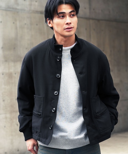 jiggys shop（ジギーズショップ）の「撥水加工 ショート丈 パデット 中綿ブルゾン（ブルゾン・メンズ・チャコールグレー/ブラック・MEDIUM/X-LARGE/LARGE）」の2枚目の写真