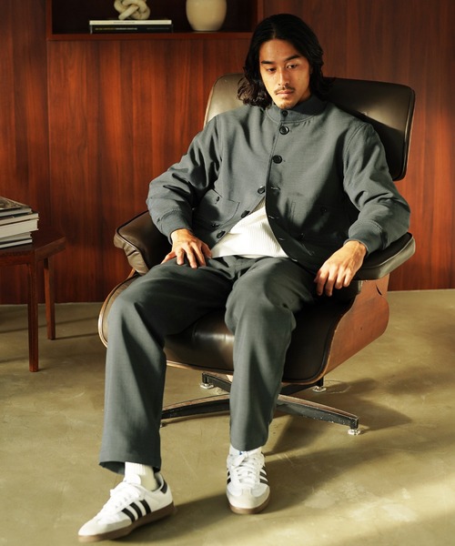 jiggys shop（ジギーズショップ）の「撥水加工 ショート丈 パデット 中綿ブルゾン（ブルゾン・メンズ・チャコールグレー/ブラック・MEDIUM/X-LARGE/LARGE）」の9枚目の写真