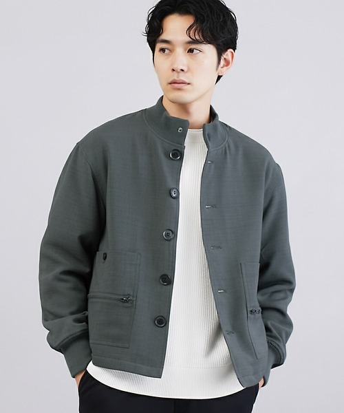 jiggys shop（ジギーズショップ）の「撥水加工 ショート丈 パデット 中綿ブルゾン（ブルゾン・メンズ・チャコールグレー/ブラック・MEDIUM/X-LARGE/LARGE）」の18枚目の写真