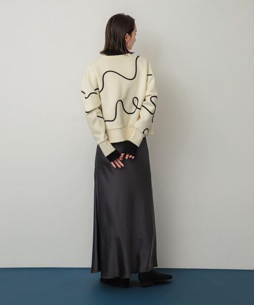 SENSE OF PLACE by URBAN RESEARCH(センスオブプレイスバイアーバンリサーチ)の「コードシシュウダンボールトップ(スウェット・レディース・アイボリー/ネイビー/チャコールグレー/ブラウン・ONE)」の16枚目の写真