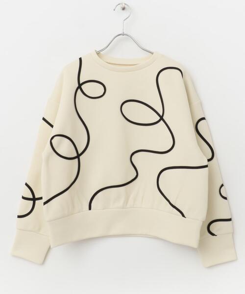 SENSE OF PLACE by URBAN RESEARCH(センスオブプレイスバイアーバンリサーチ)の「コードシシュウダンボールトップ(スウェット・レディース・アイボリー/ネイビー/チャコールグレー/ブラウン・ONE)」の17枚目の写真