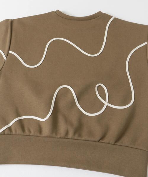 SENSE OF PLACE by URBAN RESEARCH(センスオブプレイスバイアーバンリサーチ)の「コードシシュウダンボールトップ(スウェット・レディース・アイボリー/ネイビー/チャコールグレー/ブラウン・ONE)」の12枚目の写真