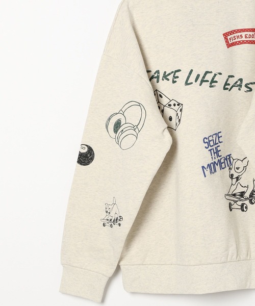niko and... Fishs Eddy 裏起毛スウェットプルオーバー セール】【Fishs Eddy(フィッシュエディ)】裏起毛スウェットプル
