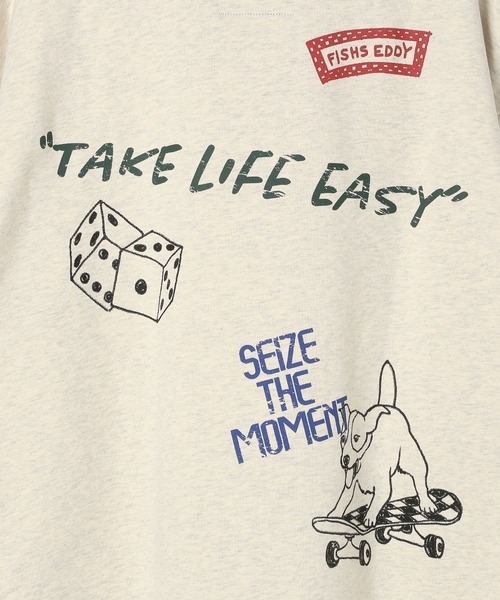 Fishs Eddy（フィッシュエディ）の「【Fishs Eddy(フィッシュエディ)】裏起毛スウェットプルオーバー【UNISEX】（スウェット・メンズ・チャコール/ライトグレー/オフホワイト・MEDIUM/LARGE）」の7枚目の写真