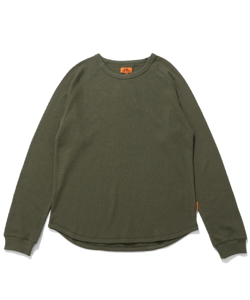 KRIFF MAYER（クリフメイヤー）の「ハニカムワッフルロンT（Tシャツ/カットソー・メンズ・グレー/ナチュラル/ネイビー/チャコール/オリーブ・MEDIUM/X-LARGE/LARGE）」の5枚目の写真