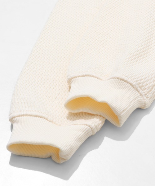 KRIFF MAYER（クリフメイヤー）の「ハニカムワッフルロンT（Tシャツ/カットソー・メンズ・グレー/ナチュラル/ネイビー/チャコール・MEDIUM/X-LARGE/LARGE）」の12枚目の写真