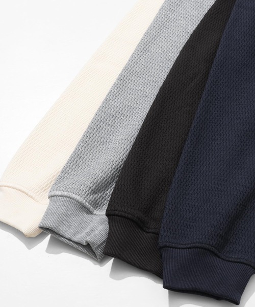 KRIFF MAYER（クリフメイヤー）の「ハニカムワッフルロンT（Tシャツ/カットソー・メンズ・グレー/ナチュラル/ネイビー/チャコール・MEDIUM/X-LARGE/LARGE）」の13枚目の写真