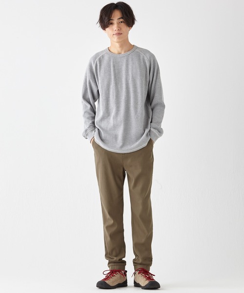 KRIFF MAYER（クリフメイヤー）の「ハニカムワッフルロンT（Tシャツ/カットソー・メンズ・グレー/ナチュラル/ネイビー/チャコール・MEDIUM/X-LARGE/LARGE）」の16枚目の写真