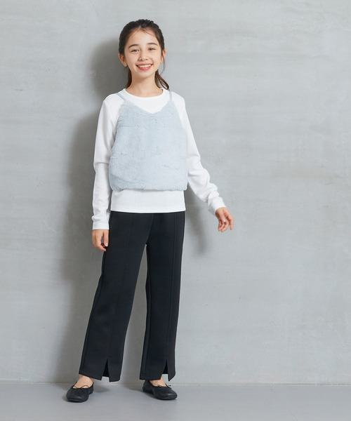 セール】【WEB限定セール】キッズ フェイクファービスチェ長袖Tシャツ