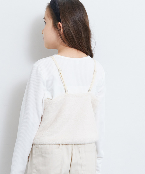 セール】【WEB限定セール】キッズ フェイクファービスチェ長袖Tシャツ