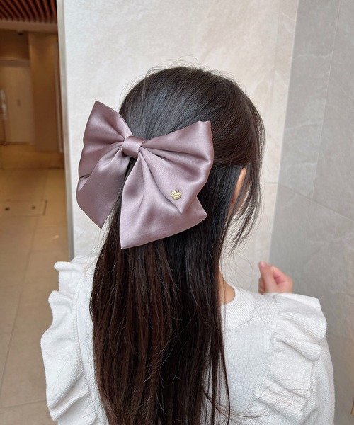 INGNI(イング)の「サテンリボンバレッタ(その他ヘアアクセサリー・レディース・アイボリー/ピンク/ブラック/グレー系その他・ONE SIZE)」の20枚目の写真