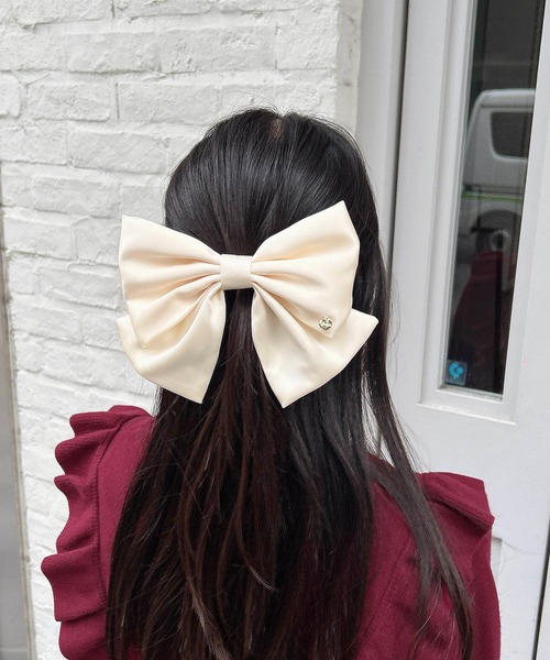 サテンリボンバレッタ（その他ヘアアクセサリー）｜INGNI