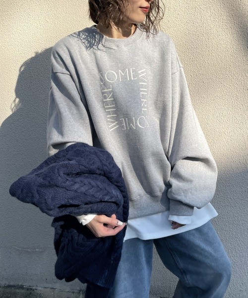 gossara(ゴサラ)の「スクエアロゴトレーナー(スウェット・レディース・グレー/ネイビー・FREE)」の19枚目の写真