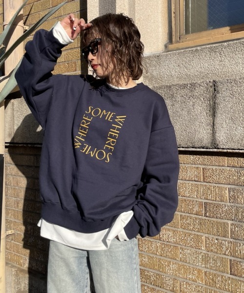 gossara(ゴサラ)の「スクエアロゴトレーナー(スウェット・レディース・グレー/ネイビー・FREE)」の20枚目の写真
