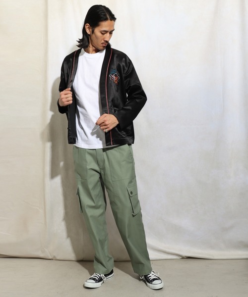 パンツ CALEE BACK SATIN MILYTARY PANTS パンツ CALEE BACK SATIN MILYTARY PANTS キャリー ビンテージ