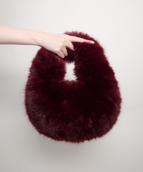 CURI BISCUI（キュリ　ビスキュイ）の「サークル ファーバッグ（ハンドバッグ・レディース・ベージュ/ブラウン/ブラック/グレー/ボルドー・FREE）」の18枚目の写真