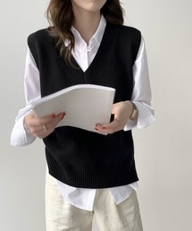 Fun & Daily（ファンアンドデイリー）の「F&D : カラーニットベスト（ベスト）」