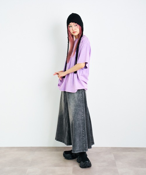 ANNA SUI NYC(アナ スイ エヌ ワイ シー)の「ダブルジェルプリントブリーチTシャツ(Tシャツ/カットソー・レディース・パープル/ブラック・FREE)」の7枚目の写真