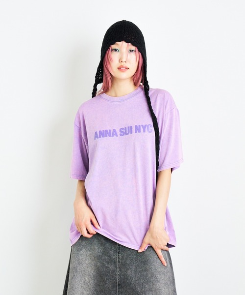 ANNA SUI NYC(アナ スイ エヌ ワイ シー)の「ダブルジェルプリントブリーチTシャツ(Tシャツ/カットソー・レディース・パープル/ブラック・FREE)」の8枚目の写真