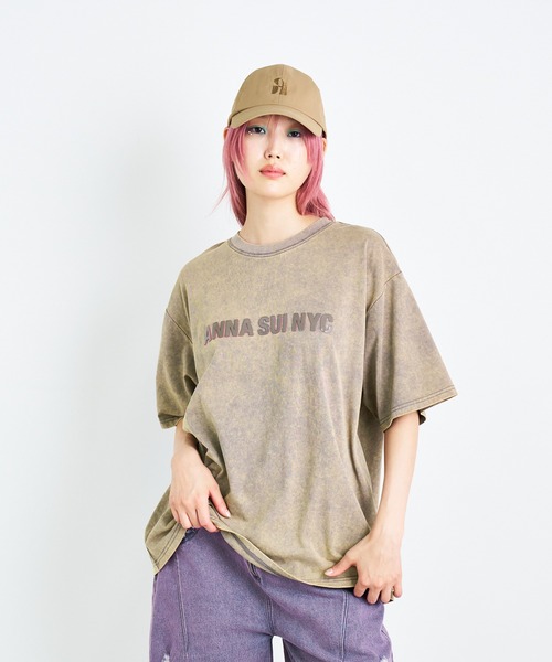 ANNA SUI NYC(アナ スイ エヌ ワイ シー)の「ダブルジェルプリントブリーチTシャツ(Tシャツ/カットソー・レディース・パープル/ブラック・FREE)」の4枚目の写真