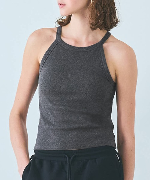 coca（coca）（コカ）の「OUT BRA  テレコリブアメスリタンクトップ（タンクトップ・レディース・ブラック/その他1/チャコール/ホワイト・S/L/M）」の3枚目の写真