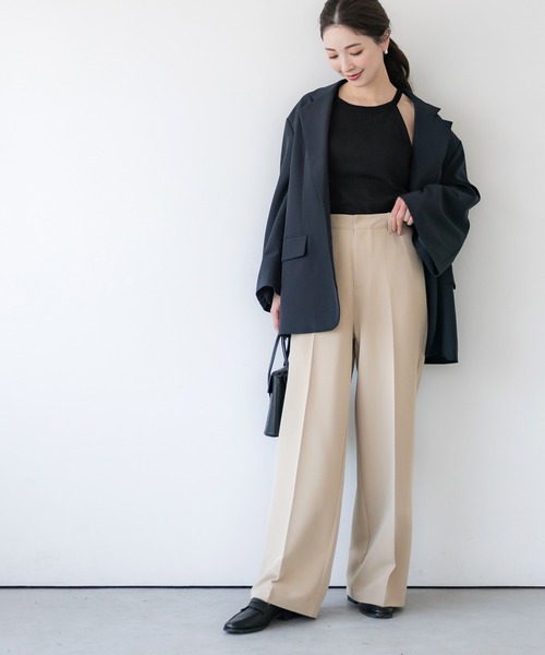 coca（coca）（コカ）の「OUT BRA  テレコリブアメスリタンクトップ（タンクトップ・レディース・ブラック/その他1/チャコール/ホワイト・S/L/M）」の18枚目の写真