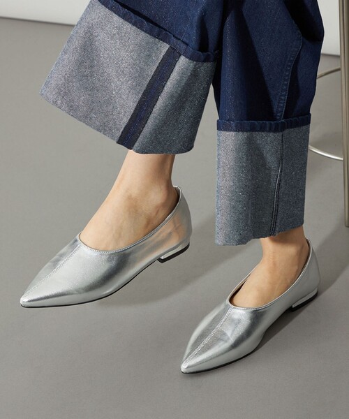 CITEN(シテン)の「<CITEN>ポインテッドフラットシューズ(その他シューズ・レディース・シルバー/ブラック・23.5cm/24.5cm/23cm/24cm)」の8枚目の写真