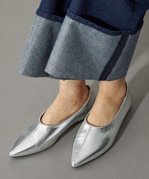 CITEN(シテン)の「<CITEN>ポインテッドフラットシューズ(その他シューズ・レディース・シルバー/ブラック・23.5cm/24.5cm/23cm/24cm)」の10枚目の写真