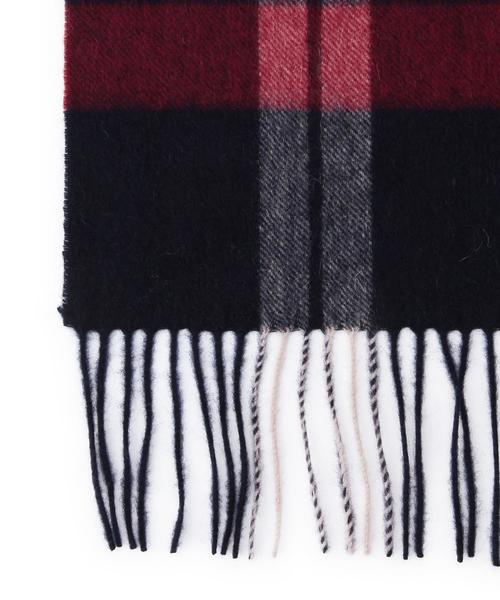 Jewel Changes(ジュエルチェンジズ)の「〓JC ウール チェック マフラー 2(ストール/ショール・レディース・ブラック/ワインレッド・フリー)」の4枚目の写真