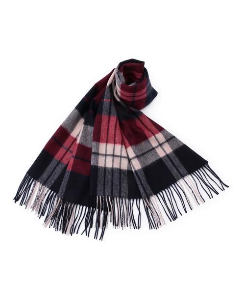 Jewel Changes(ジュエルチェンジズ)の「〓JC ウール チェック マフラー 2(ストール/ショール・レディース・ブラック/ワインレッド・フリー)」の9枚目の写真